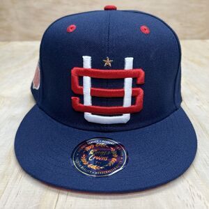 NEW 7 1/8 USA Rings Crwns United States Country Pride Fitted Cap Hat Blue
